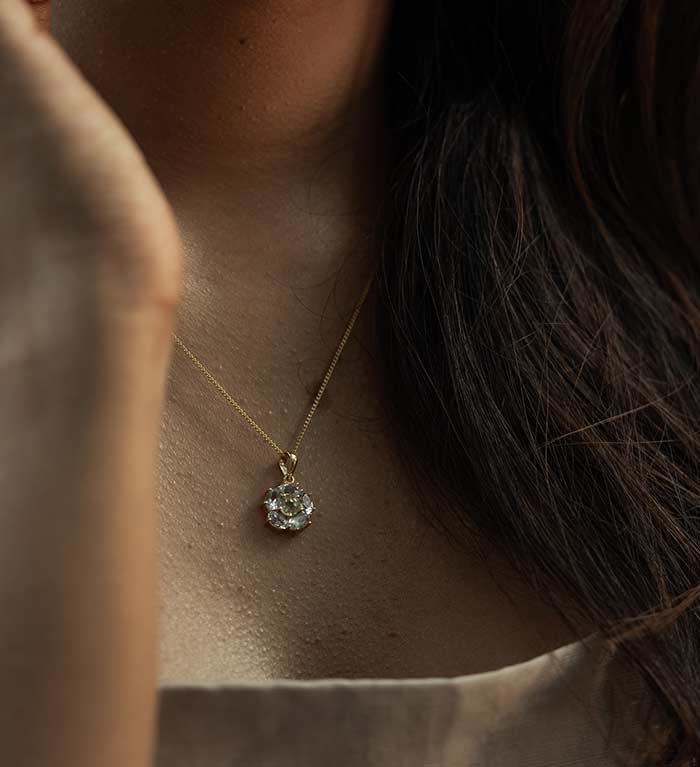 Lena | Aquamarine And Chrysoberyl Pendant Necklace