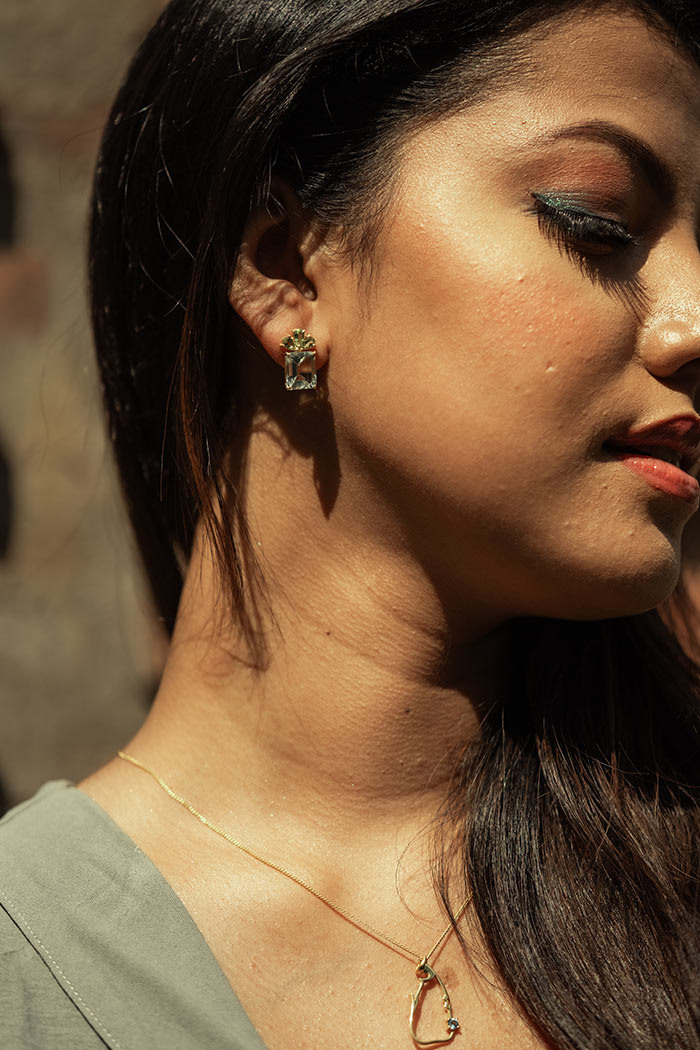 Mira | Peridot and Green Amethyst Earrings