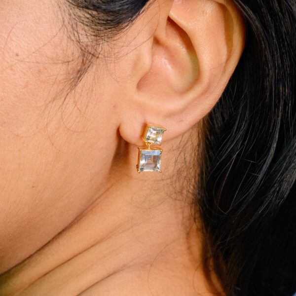 Aria | White Topaz Earrings
