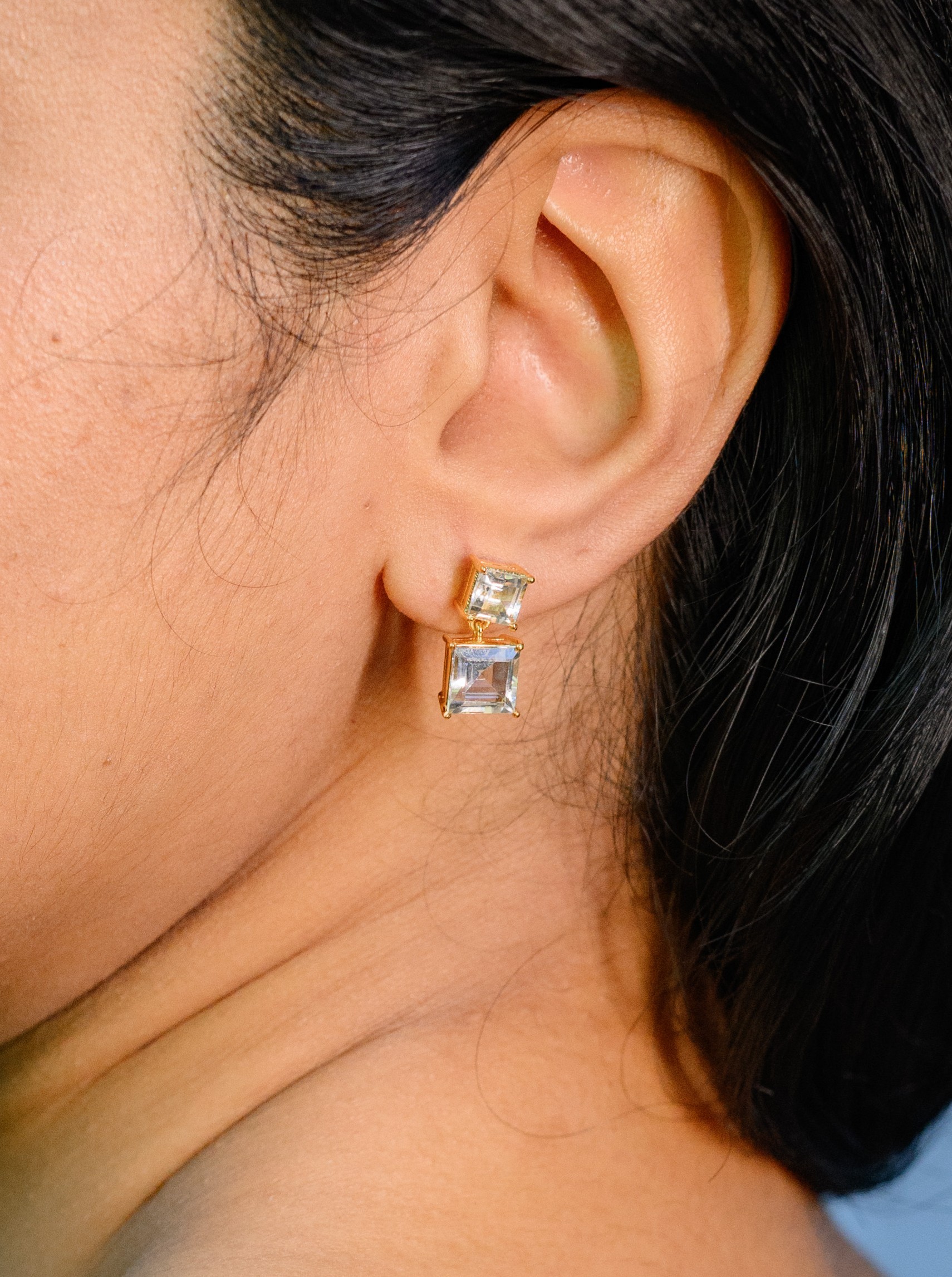 Aria | White Topaz Earrings