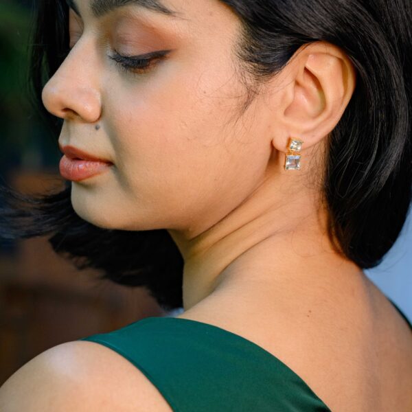Aria | White Topaz Earrings - Image 2