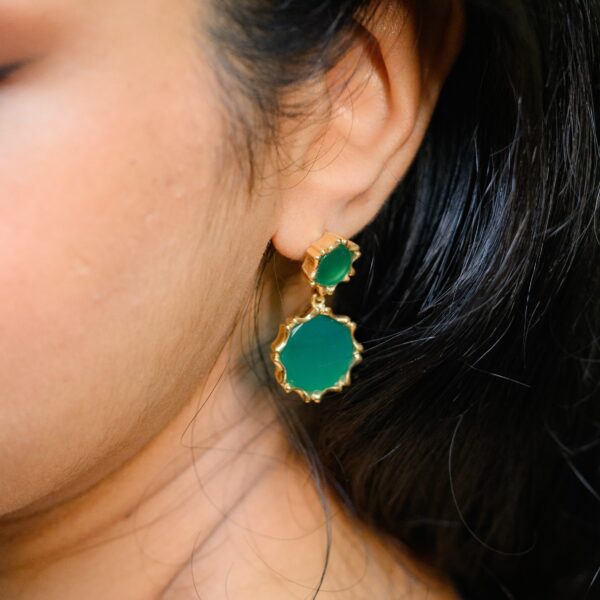 Ivy | Green Onyx Earrings