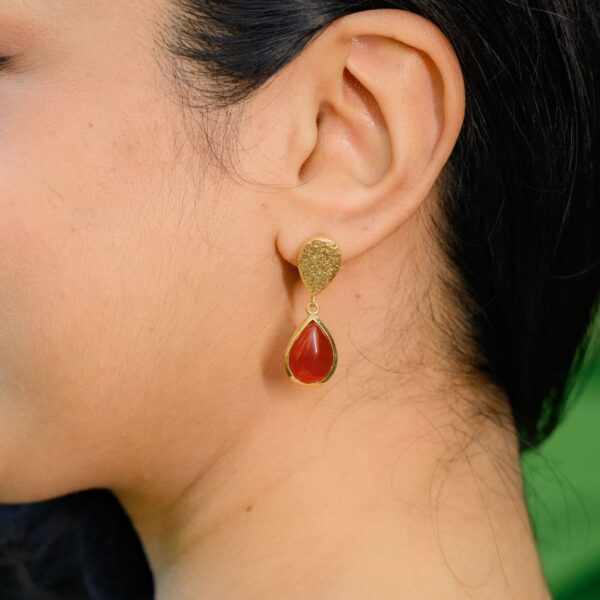 Reina | Red Onyx Earrings