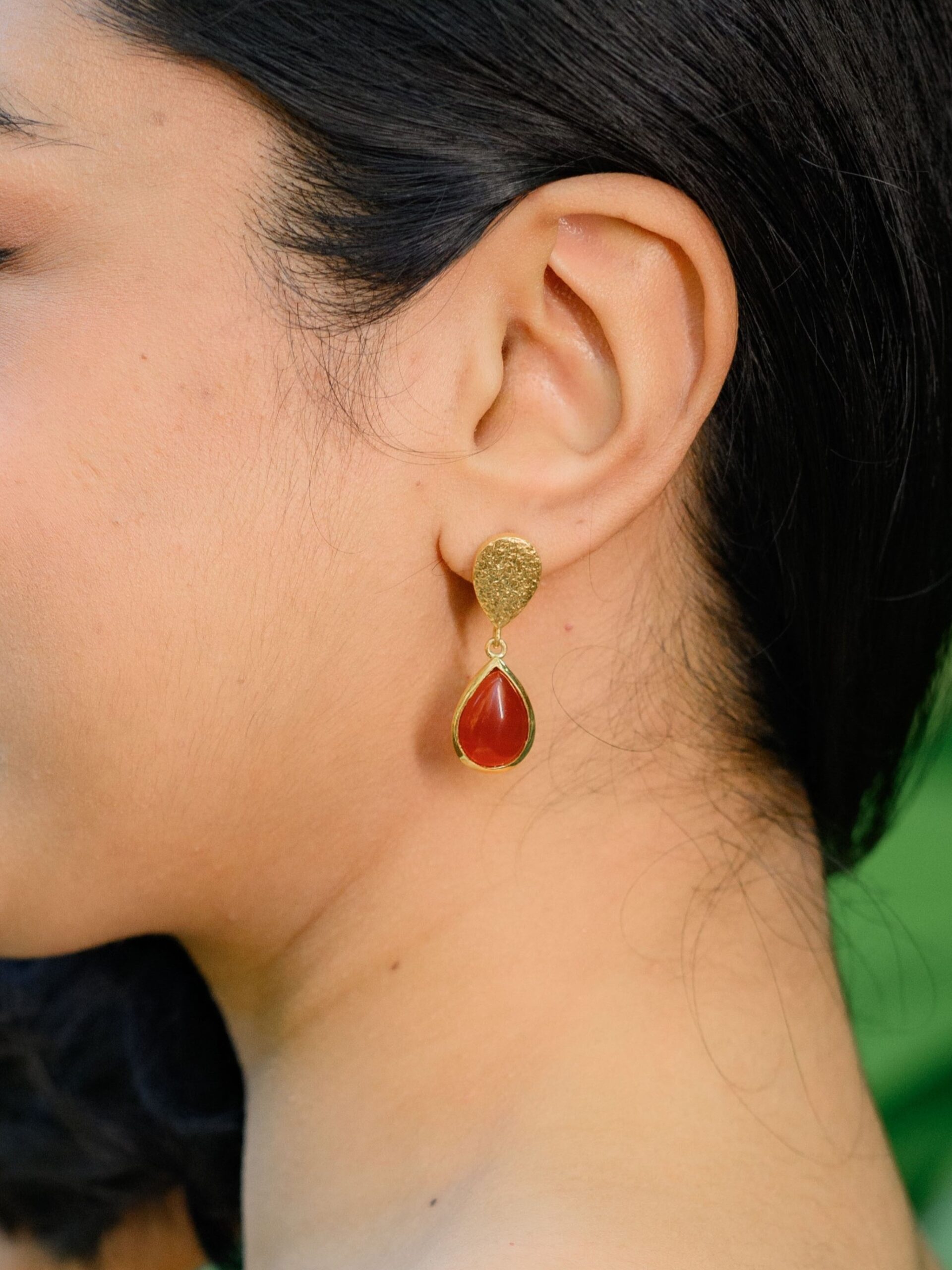 Reina | Red Onyx Earrings