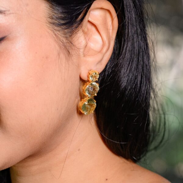 Tessa | Green Gold Earrings