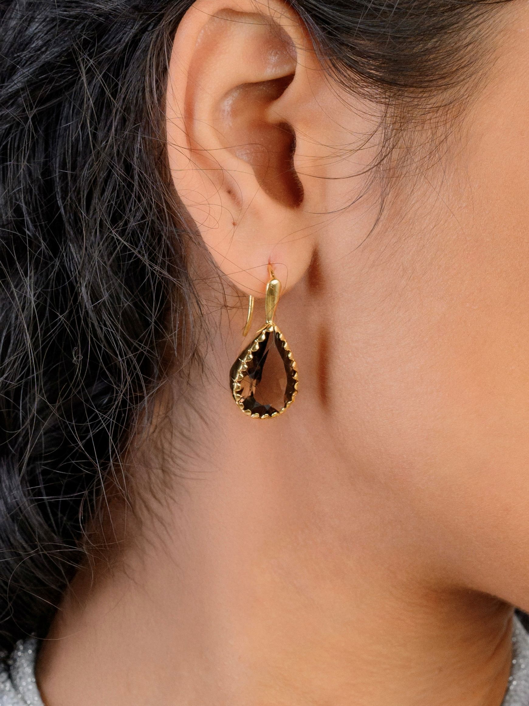 Hazel | Smokey Quartz Earrings