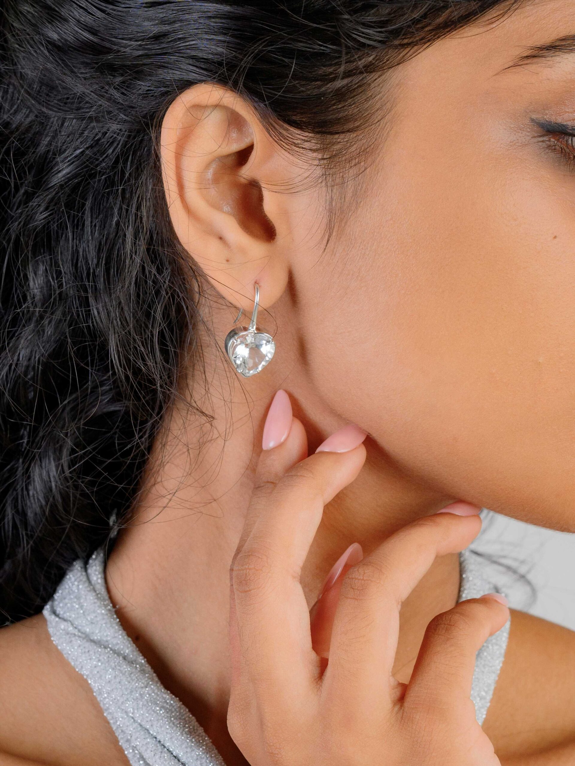Lily | White Topaz Earrings
