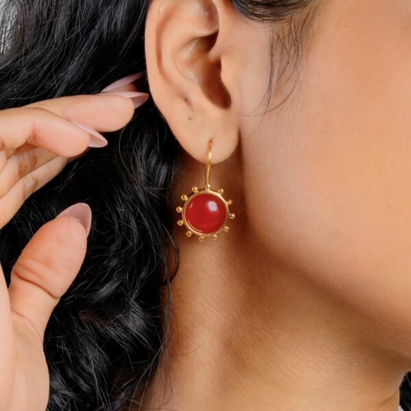 Nadia | Red Onyx Earrings