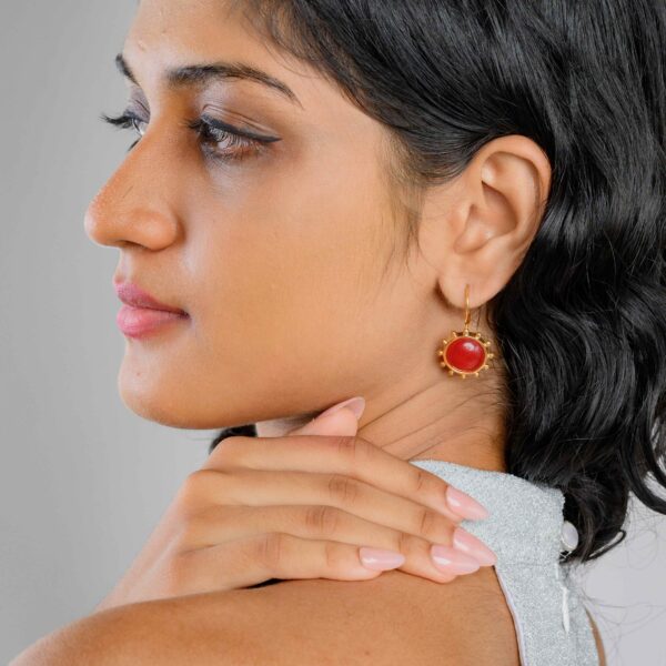 Nadia | Red Onyx Earrings - Image 2