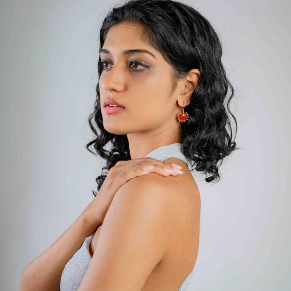 Nadia | Red Onyx Earrings - Image 3