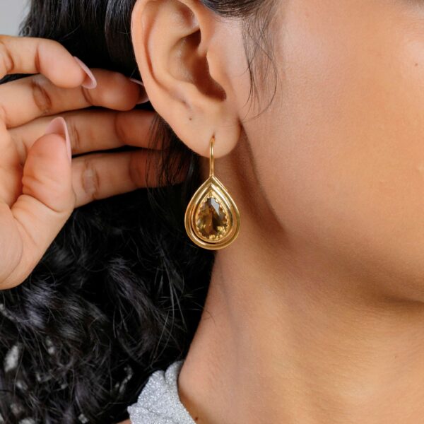 Ella | Honey Quartz Earrings